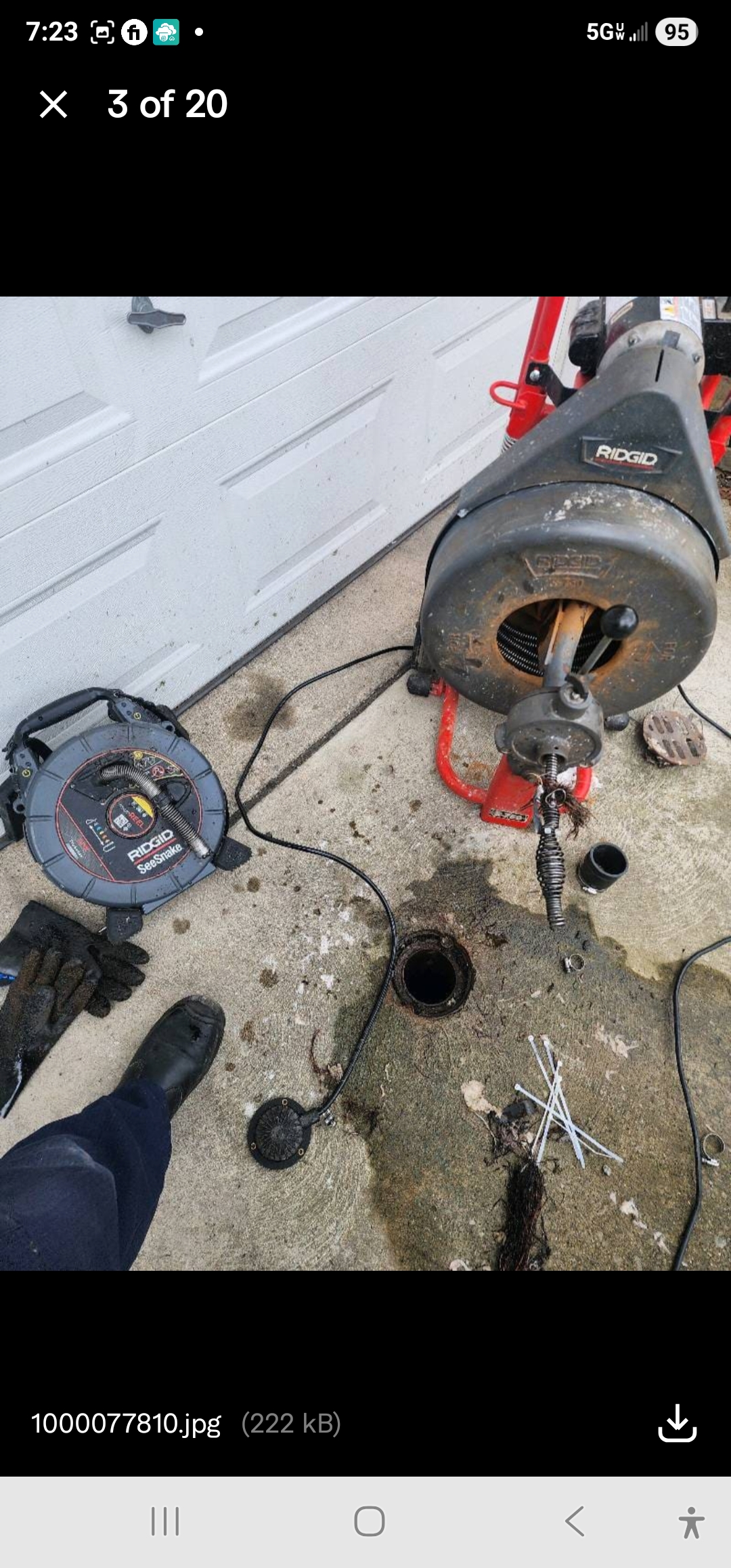 RIDGID drain snake and SeeSnake camera used for Pittsburgh sewer line cleaning