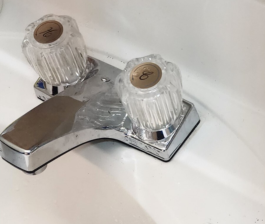 Bathroom lavatory faucet work