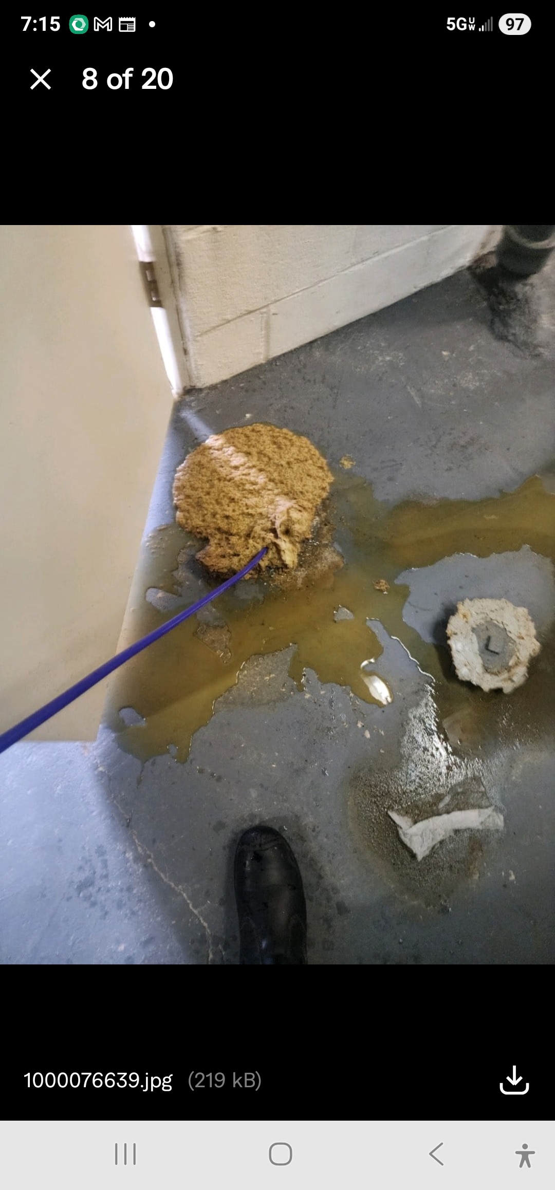 Hydro jetting debris cleared from Pittsburgh sewer line
