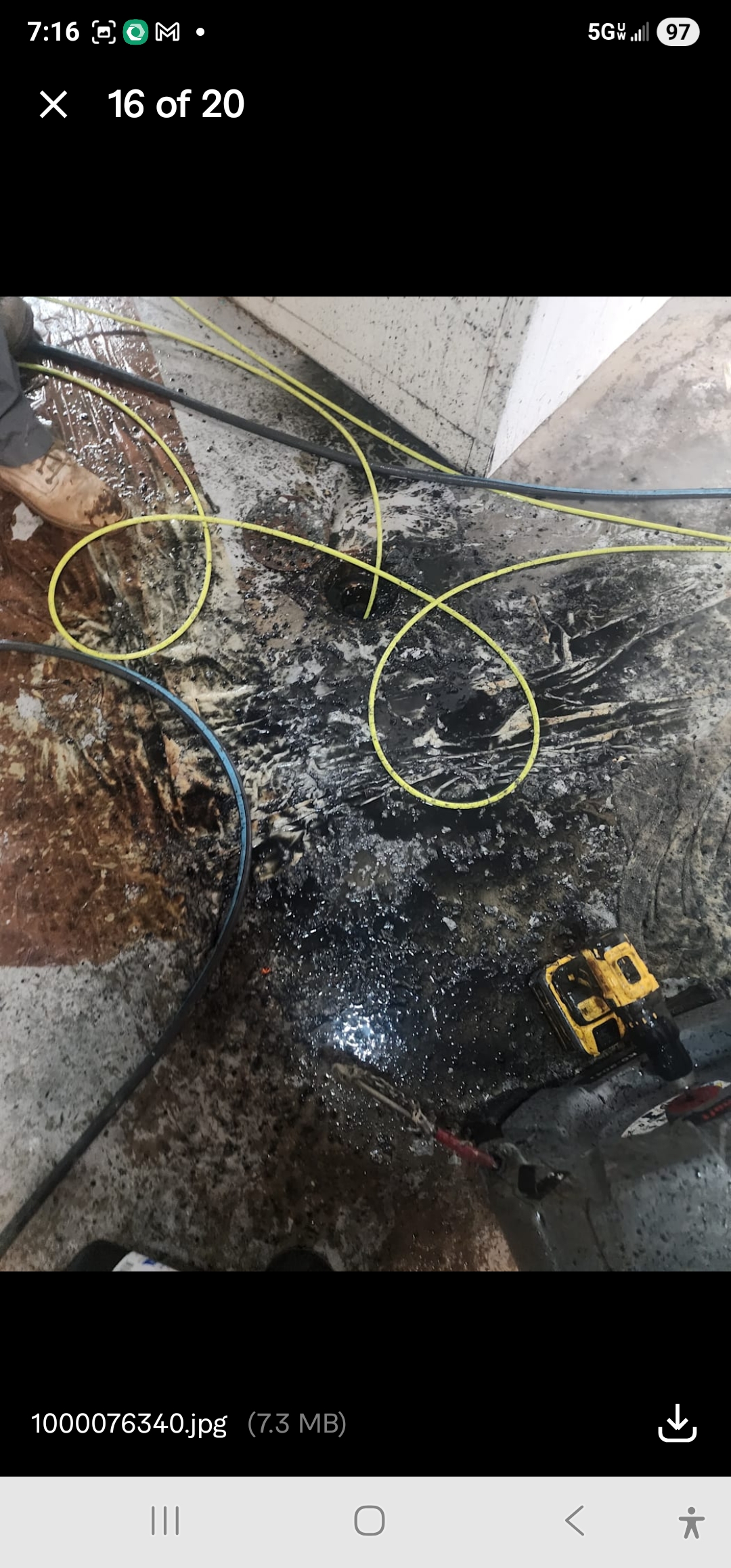 High pressure hydro jetting clears grease and debris from Pittsburgh drain