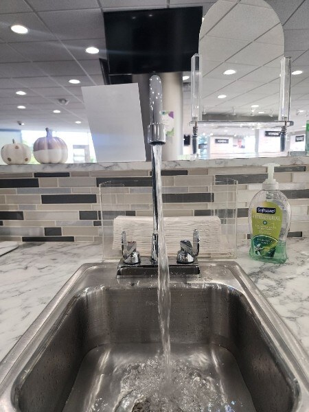 Sink faucet back in service with full water flow